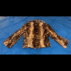 Vintage Carlisle animal print jacket - 100% rabbit fur